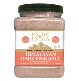 Pride Of India - Pure Himalayan Pink Salt - Enriched w/ 84+ Natural Minerals; Fine Grind 5 Pound Jar Pride Of India - Pure Himalayan Pink Salt - Enriched w/ 84+ Natural Minerals; Fine Grind 5 Pound Jar
