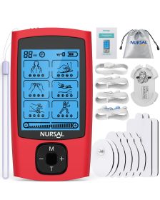 24 Modes TENS Unit Muscle Stimulator, Red Color 24 Modes TENS Unit Muscle Stimulator, Red Color